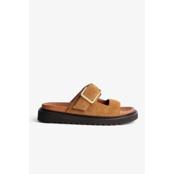 NEW ZADIG & VOLTAIRE Women's Alpha Cecilia Suede Sandal in folk size 41/9.5 - 10 - Picture 1 of 4